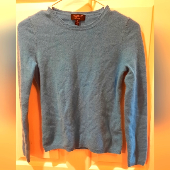 Charter Club Sweater Womans Small Blue Cashmere Luxury Business Casual Classic - Picture 1 of 7